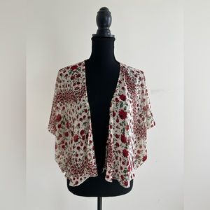 H&M Divided Floral Sheer Top